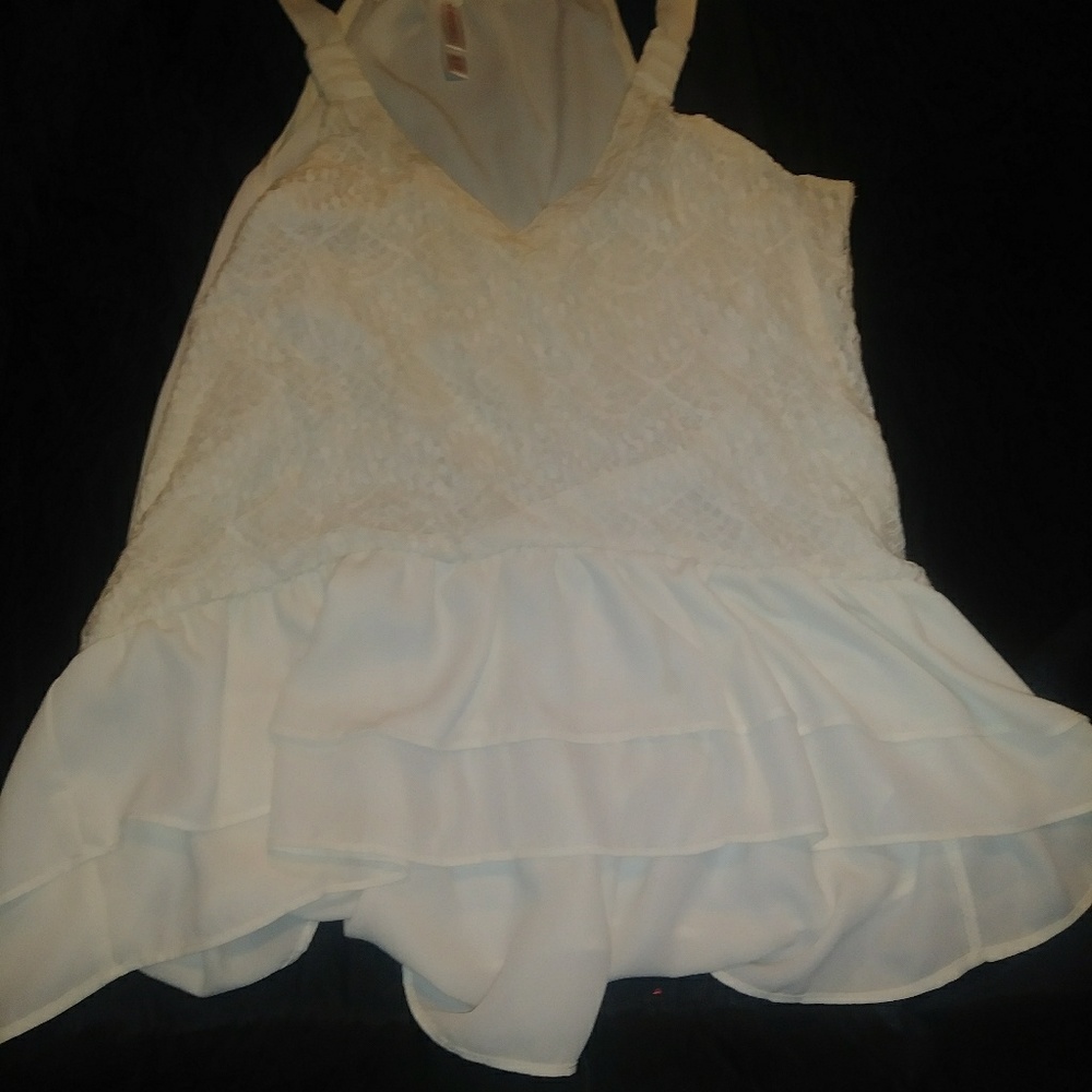 Women's white lace blouse